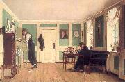 Wilhelm Ferdinand Bendz Zimmer an Amaliegade oil painting artist